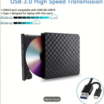 DVD vypalovačka externí, DVD vypalovací mechanika na USB - 4