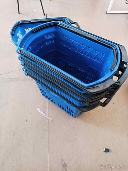 Nákupní košík na kolečkách - sada 6 kusů, nosnost 34 kg - 4