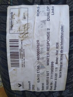 15" RENAULT EXPRES,ZOE + TPMS + zimné pneu. - 4