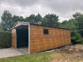 Plechová garáž 4,5x6m. - 4