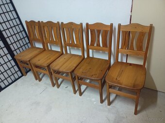 Prodám 5 x hezké židle z masivu - 4