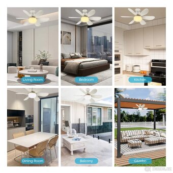 Stropní ventilátor s osvětlením - 4