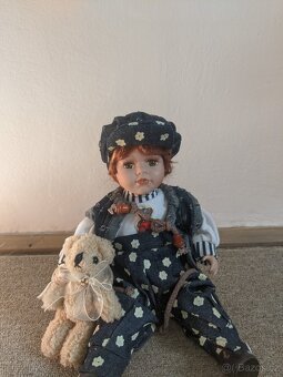 Sběratelské panenky: Sedící chlapeček a holčička - 4