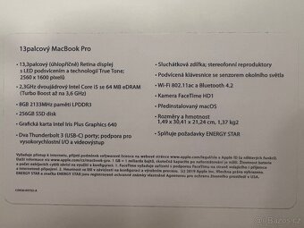 MacBook Pro 13" 2017, i5 / 8 GB / 256 GB SSD - 4