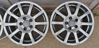 4ks Alu kola 5X100 15" Rapid,Octavia 1- TOP STAV - 4