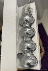 designová lampa, Lampička na noční stolek černá , stříbrná - 4