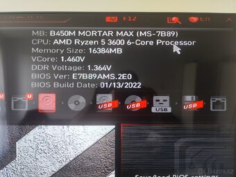 Herní PC RYZEN 5 3600 GTX 1050 TI 4GB - 4