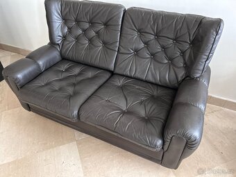 Kožená sedačka a křeslo (prodáme i samostatně) - 4