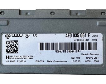 Řídící jednotka navigace 4F0035061F VW Touareg 7L FL 2011 - 4