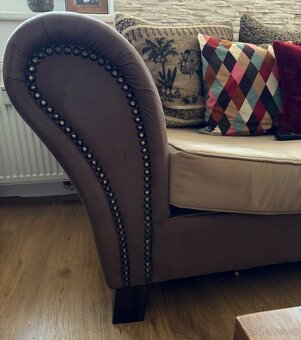 Hnědá sedací souprava - 4