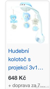 Hudební kolotoč s projekcí 3v1 modrý - 4