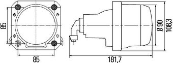 HELLA 1AL 009 998-001 Halogenový světlomet - 90 mm NOVÝ - 4