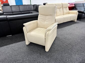 Sedací souprava 3 + TV křeslo - kožené - ZÁNOVNÍ - 4