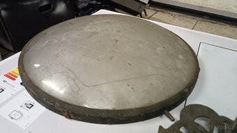 Lustr secesní mosazný , zajímavý širm - 4