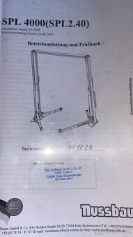 Dvousloupový hydraulický zvedák Nussbaum 4t. - 4