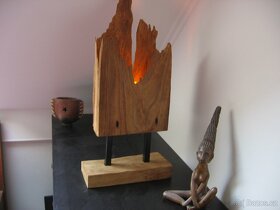 Designová dřevěná lampička - 4