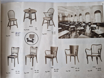 Starý reklamní katalog vzorník ohybaný nábytek Thonet c1930 - 4