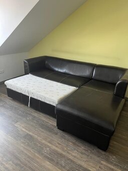 Kožená rozkládací sedačka - 4