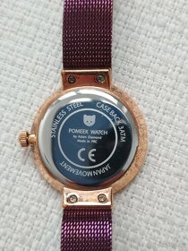 Pomeek Violet dámské hodinky kočka fialové - 4