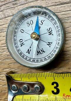 Starý kompas malý hliník SBĚRATELSKÝ - 4