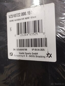 Völkl Shine Allssia FDT + vázání FDT TP 10 ,25/26,151cm - 4