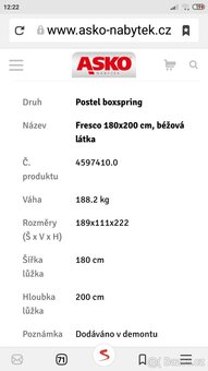 Manželská postel 180 x 200 prodej - 4