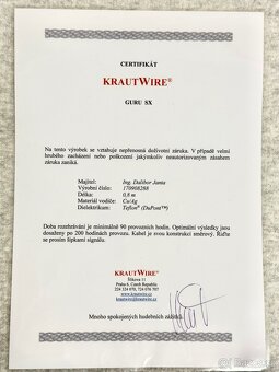 KrautWire Guru SX (konektory RCA WBT Nextgen) 0,8 m - 4