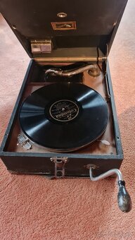 His Master’s Voice - starožitný gramofon - 4