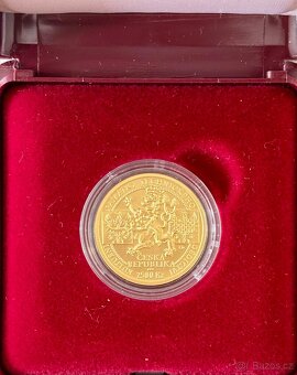 VZÁCNÁ AU ZLATÁ MINCE PAPÍRNA VELKÉ LOSINY 2500 KČ BK - 4