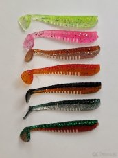 Okoun/pstruh set 7ks superjemných gumových nástrah Grub Shad - 4