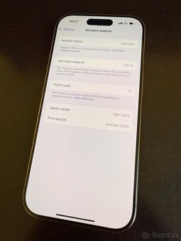 zánovní iPhone 16 pro pouštní titan, 128GB, 100% baterka - 4