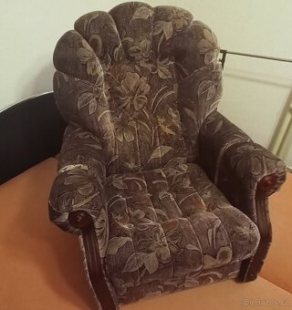 2x křeslo a 2x taburet 90. leta zdarma v Praze - 4