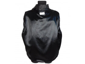 Kožená měkká pánská černá bunda na zip CALYPSO XXXL+ - 4