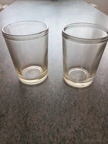 retro skleničky Bona, dvě staré silnostěnné - 4