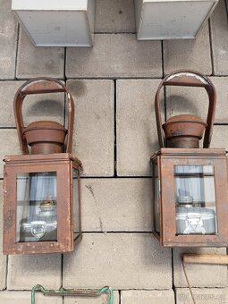 Lampa,lampa ČSD,hornická lampa,staré lampy. - 4