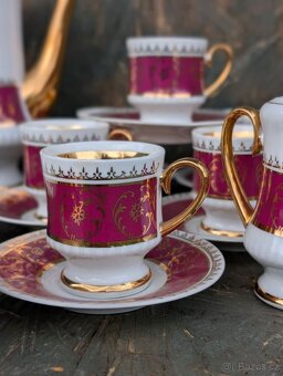 Vintage - Porcelánový moka set, Horní Slavkov. - 4