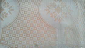 Vintage : malé ubrusy-damašek, krajka - 4