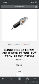 Blinkr Honda CBR 125 - 4