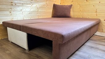 Pohovka , gauč , sedačka - hnědá - 4