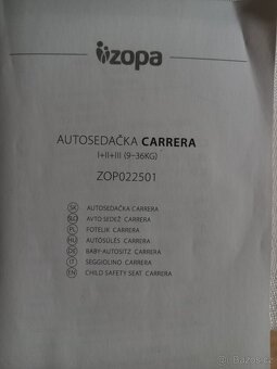 Aotosedačka Carrera 9-36 kg - 4