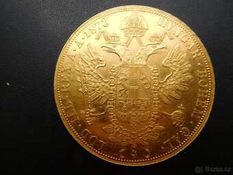 Zlatý 4 dukát Františka Josefa I. r. 1873 - 4