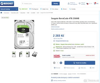 Prodám Seagate BarraCuda 4TB (2 kusy) – Skoro nepoužité - 4