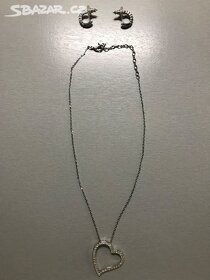 SWAROVSKI SET - ŘETÍZEK SRDCE - 4
