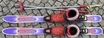 Dětské lyže 98cm, lyžáky, hůlky - 4