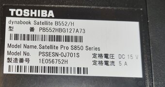 notebook Toshiba Dynabook Satellite B552 na opravu/díly - 4