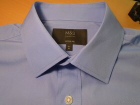 Pánská formální modrá košile M&S Collection/41-L/2x60cm - 4