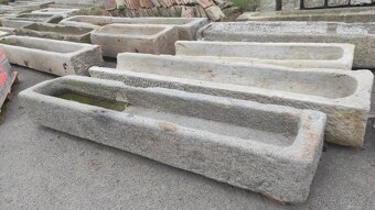 Stará kamenná koryta, žlaby, koryto, žlab, 40 ks - 4
