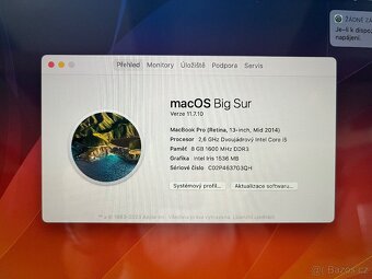 Prodám MacBook PRO Mid 2014 8GB ram, 128GB HDD - 4