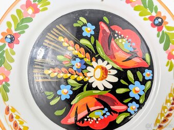 Ručně malovaný retro keramický talíř - 4