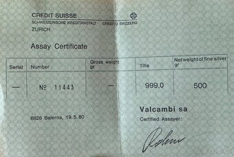Stříbrný slitek - 4